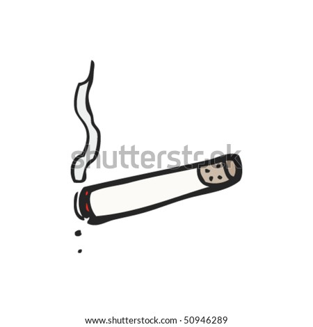 Drawing Of A Cigarette Stock Vector Illustration 50946289 : Shutterstock