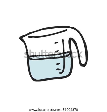 Quirky Drawing Of A Measuring Jug Stock Vector Illustration 51004870 ...