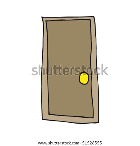 Child'S Drawing Of A Door Stock Vector Illustration 51526555 : Shutterstock