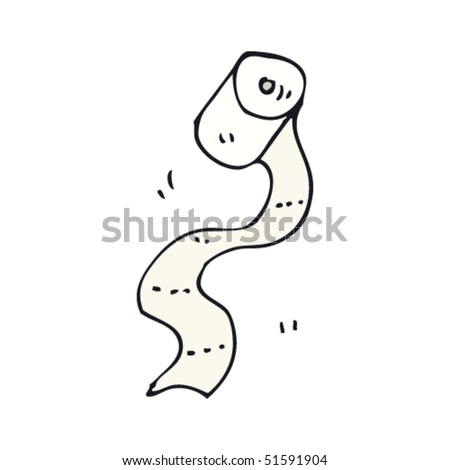 Quirky Drawing Of Toilet Roll Stock Vector Illustration 51591904 ...