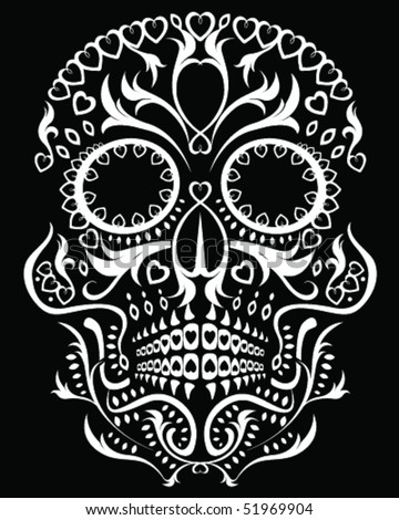 Day Of The Dead Skull Stock Vector Illustration 51969904 : Shutterstock