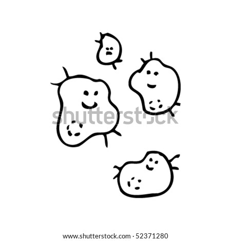 Quirky Drawing Of Germs Stock Vector Illustration 52371280 : Shutterstock