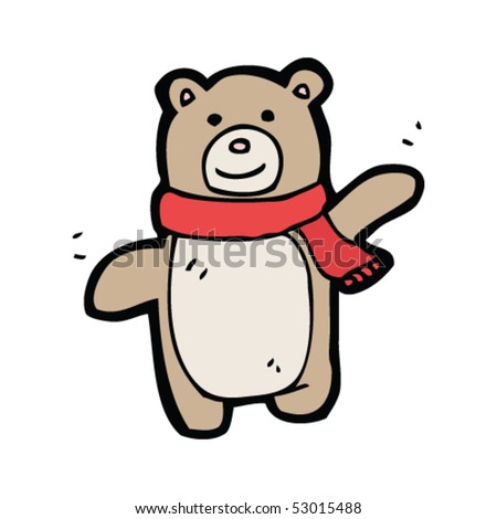 Waving Bear Character Stock Vector Illustration 53015488 : Shutterstock