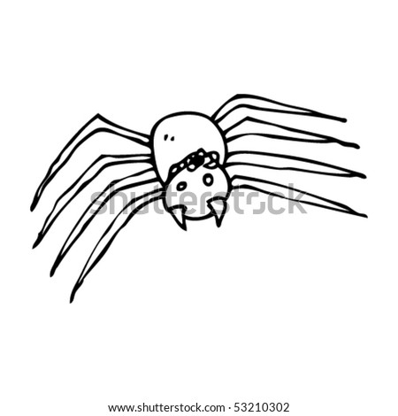 Spider Drawing Stock Vector Illustration 53210302 : Shutterstock