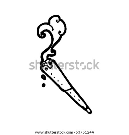 Rolled Cigarette Drawing Stock Vector Illustration 53751244 : Shutterstock