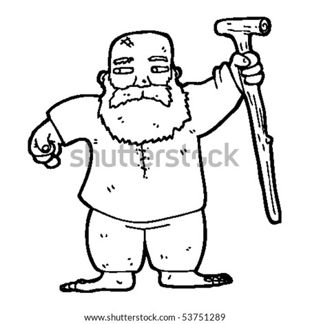 Hermit Cartoon Stock Vector Illustration 53751289 : Shutterstock