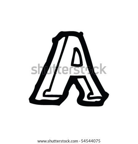 Letter A Cartoon Stock Vector Illustration 54544075 : Shutterstock