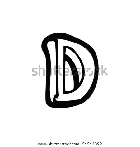 Drawing Of Letter D Stock Vector Illustration 54544399 : Shutterstock
