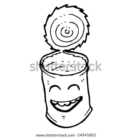 Open Cartoon Can Stock Vector Illustration 54945805 : Shutterstock