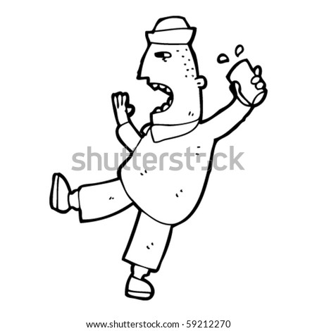 Drunken Sailor Cartoon Stock Vector Illustration 59212270 : Shutterstock