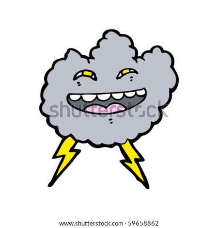 Storm Cloud Cartoon Stock Vector 59658862 : Shutterstock