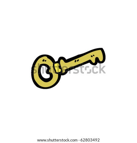 Small Gold Key Cartoon Stock Vector 62803492 : Shutterstock