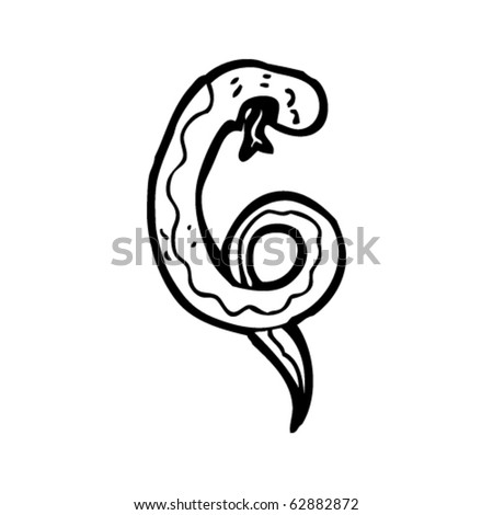 Coiled Snake Hissing Cartoon Stock Vector Illustration 62882872 ...