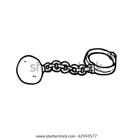 Ball And Chain Cartoon Stock Vector Illustration 62943577 : Shutterstock