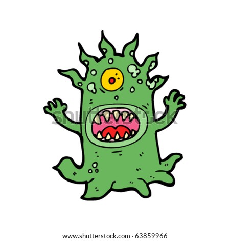 Green Monster Cartoon Stock Vector Illustration 63859966 : Shutterstock