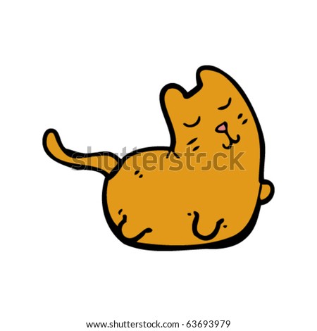 Fat Cat Cartoon Stock Vector Illustration 63693979 : Shutterstock