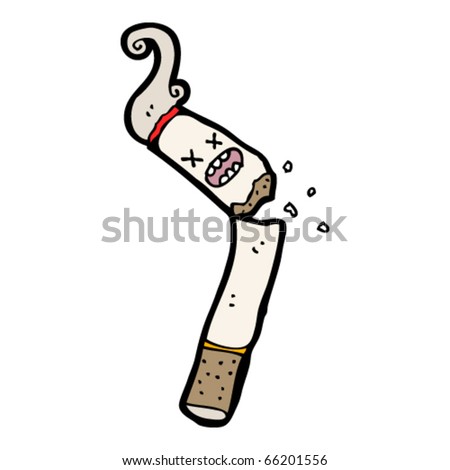 Broken Cigarette Cartoon Stock Vector Illustration 66201556 : Shutterstock