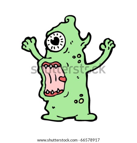 Scary Monster Cartoon Stock Vector Illustration 66578917 : Shutterstock