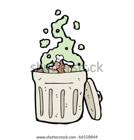 Smelly Garbage Can Cartoon Stock Vector Illustration 66558844 ...