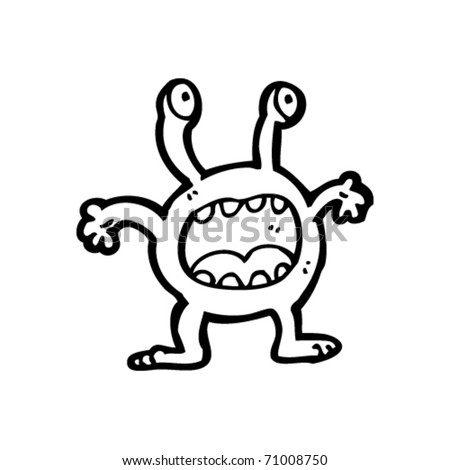 Crazy Alien Cartoon Stock Vector Illustration 71008750 : Shutterstock