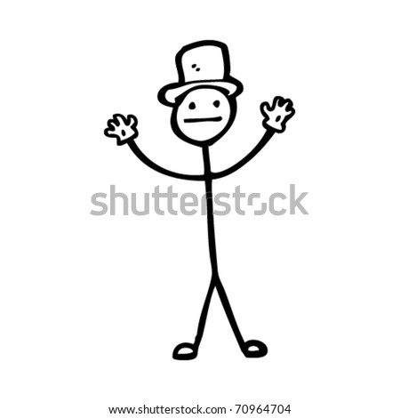 Stickman Cartoon Stock Vector Illustration 70964704 : Shutterstock