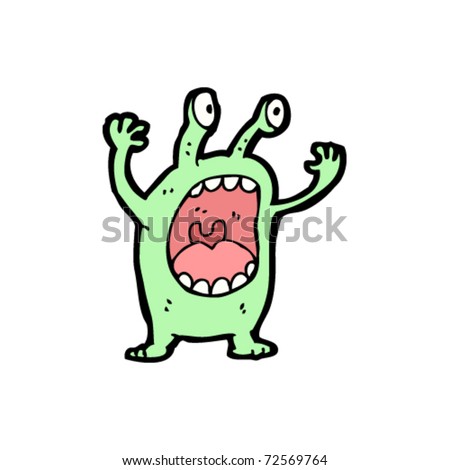 Alien Creature Cartoon Stock Vector Illustration 72569764 : Shutterstock