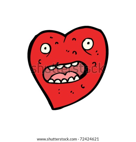 Ugly Heart Cartoon Stock Vector Illustration 72424621 : Shutterstock