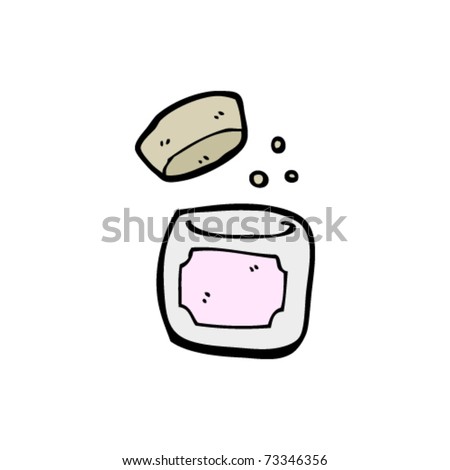 Small Pot With Cork Lid Cartoon Stock Vector Illustration 73346356 ...