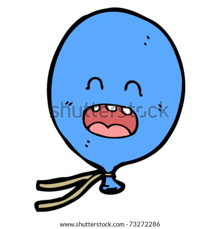 Blue Balloon Cartoon Stock Vector Illustration 73272286 : Shutterstock