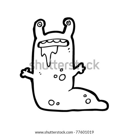 alien slug monster cartoon