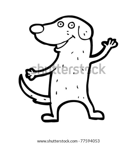 Dancing Dog Cartoon Stock Vector Illustration 77594053 : Shutterstock