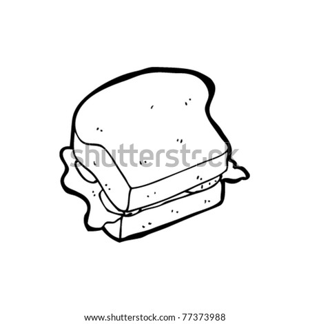 Sandwich Cartoon Stock Vector Illustration 77373988 : Shutterstock