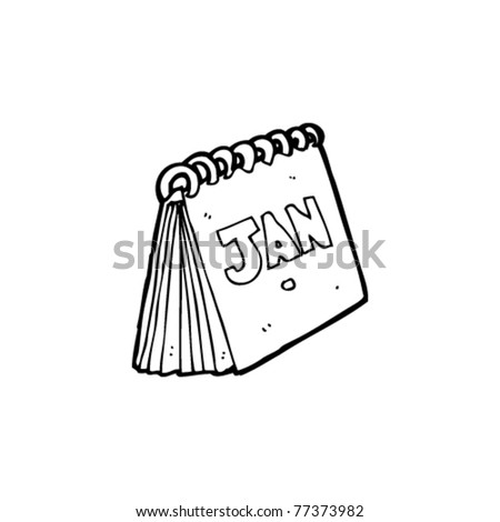 Calendar Cartoon Stock Vector Illustration 77373982 : Shutterstock