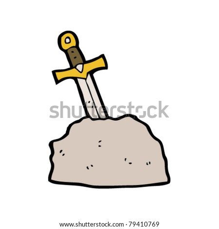 Cartoon Sword In Stone Stock Vector Illustration 79410769 : Shutterstock