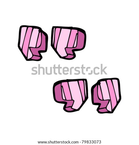 Quotation Marks Cartoon Stock Vector Illustration 79833073 : Shutterstock