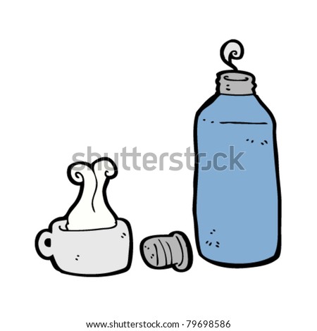 Camping Thermos Flask Cartoon Stock Vector Illustration 79698586 ...