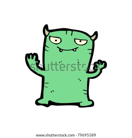 Mischievous Little Cartoon Creature Stock Vector Illustration 79695589 ...