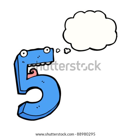 Number 5 Cartoon Character Stock Vector Illustration 88980295 ...