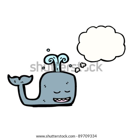 Whale Spouting Water Cartoon Stock Vector Illustration 89709334 ...