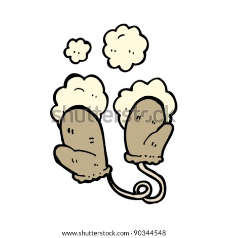Warm Gloves Cartoon Stock Vector Illustration 90344548 : Shutterstock
