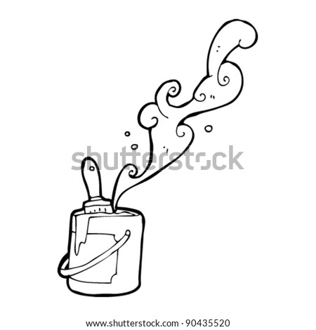 Paint Pot Cartoon Stock Vector Illustration 90435520 : Shutterstock