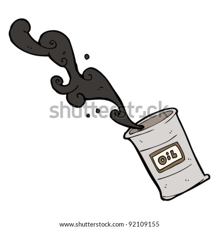 Spilling Oil Cartoon Stock Vector Illustration 92109155 : Shutterstock