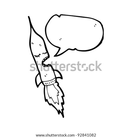 Cartoon Rocket With Face Stock Vector Illustration 92841082 : Shutterstock