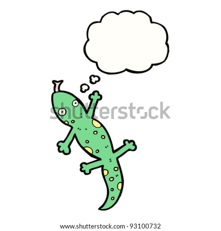 Climbing Lizard Cartoon Stock Vector Illustration 93100732 : Shutterstock