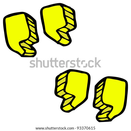 Quotation Marks Cartoon Stock Photo 93370615 : Shutterstock