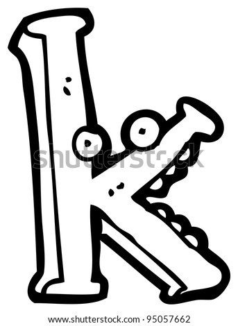 Funny Cartoon Letter K Stock Photo 95057662 : Shutterstock