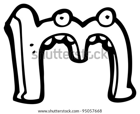 Funny Cartoon Letter M Stock Photo 95057668 : Shutterstock