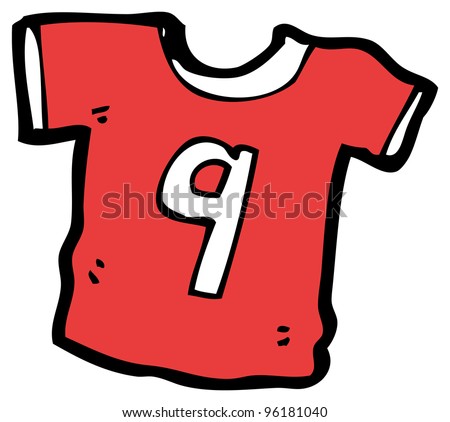 Cartoon Sports Shirt With Number Nine Stock Photo 96181040 : Shutterstock