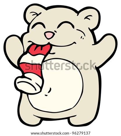 Teddy Bear Eating Sock Cartoon Stock Photo 96279137 : Shutterstock