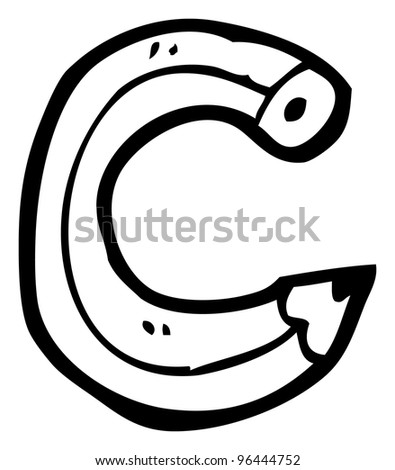 Cartoon Pencil Shaped Letter C Stock Photo 96444752 : Shutterstock